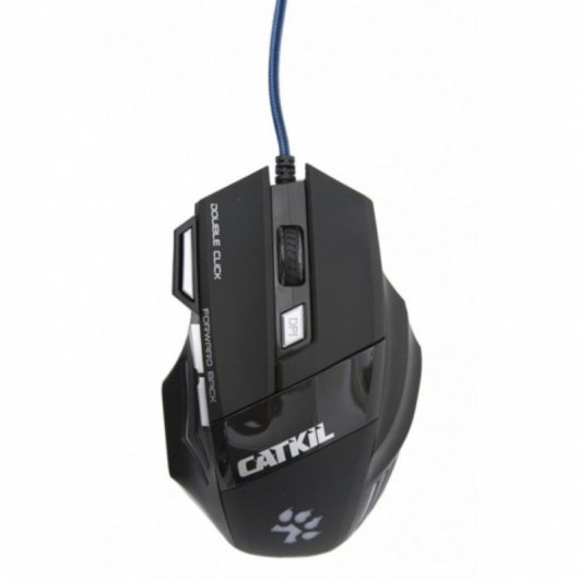 Ratón Catkil Alpha USB tipo A 2400 DPI Ambidextro Negro con Iluminación