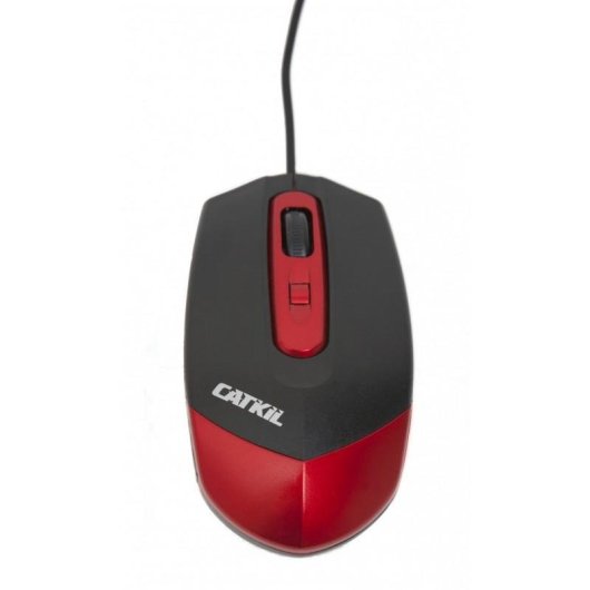 Ratón Catkil Dallas Óptico USB 1000 DPI Negro Rojo Plug&Play