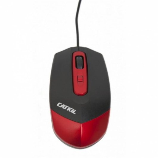 Ratón Catkil Dallas Óptico USB 1000 DPI Negro Rojo Plug&Play