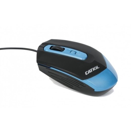 Ratón Catkil Dallas Óptico USB Tipo A 1000 DPI Negro Azul Plug&Play