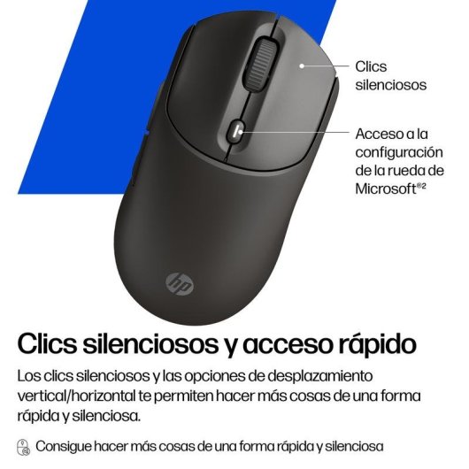 Souris HP 405 Quiet Wireless Bluetooth RF 1200 DPI Noir Ambidextre