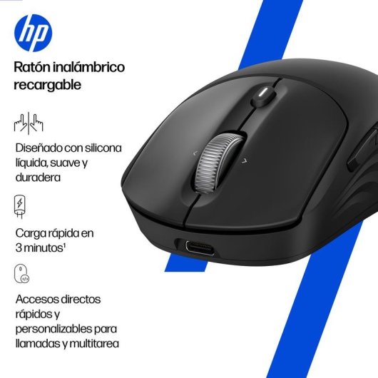 Souris HP 705 sans fil Bluetooth USB 6000 DPI Noir 8 boutons programmables