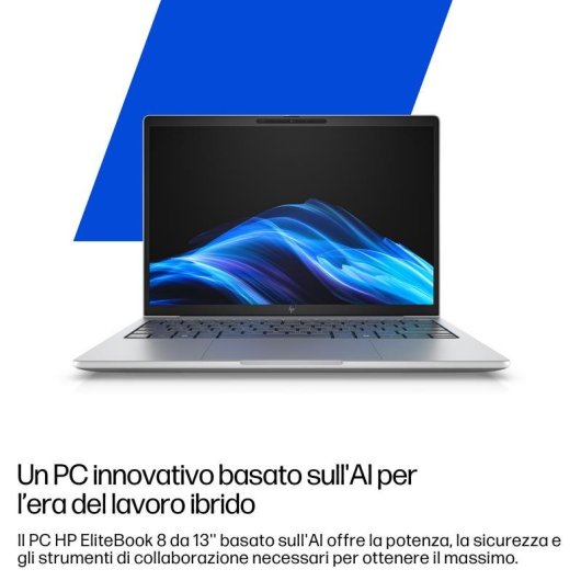 HP EliteBook 8 G1i Portatile 14" Intel Core Ultra 5 225U 24GB Intel Arc Graphics 512GB SSD Windows 11 Pro sicurezza avanzata