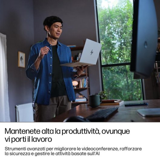 HP EliteBook 8 G1i Portatile 14" Intel Core Ultra 5 225U 24GB Intel Arc Graphics 512GB SSD Windows 11 Pro sicurezza avanzata