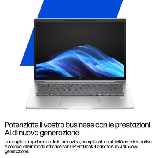 HP ProBook 4 G1q Portatile 14" Snapdragon X1-26-100 16GB SSD 512GB Adreno GPU Windows 11 Pro Schermo WUXGA