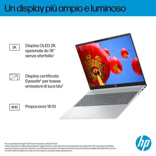 Portatile HP OmniBook 5 AI 16-af1007nlx 16" Intel Core Ultra 7 255U 16GB 1TB SSD Intel Graphics Windows 11