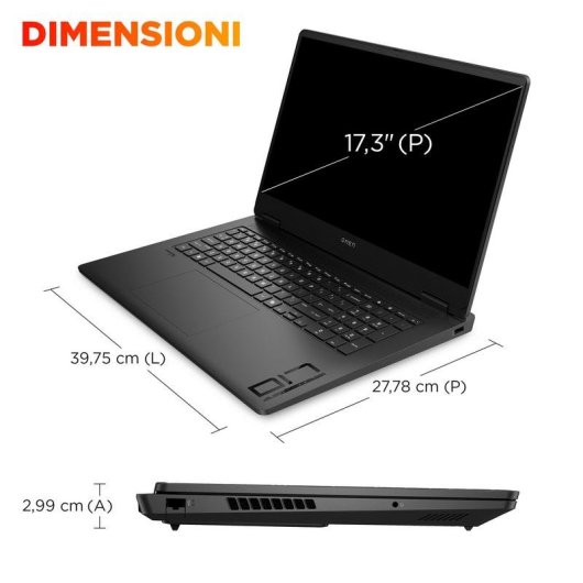 Portatile HP OMEN Gaming 17-db1000nlx 17,3" AMD Ryzen AI 9 365 32GB 1TB SSD RTX 5070 Windows 11