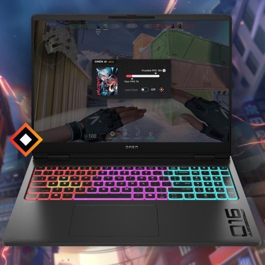 Portátil HP OMEN MAX 16-ah0002nlx 16" Intel Core Ultra 7 255HX 16GB 1TB SSD RTX 5070 Windows 11 Home
