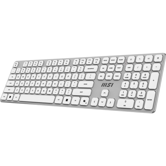 Teclado MSI FORGE K210 W sem fios branco com rato incluído