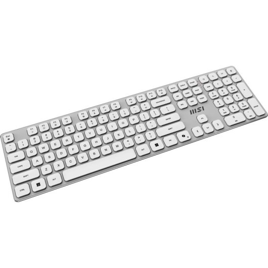 Teclado MSI FORGE K210 W sem fios branco com rato incluído