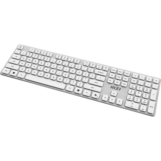 Teclado MSI FORGE K210 W sem fios branco com rato incluído