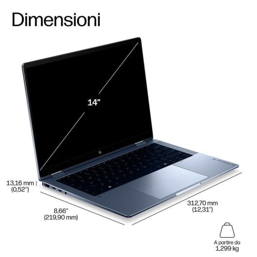 HP EliteBook X Flip G2i Portatile 14" Intel Core Ultra 7 358H 32GB Intel Arc Graphics 1TB SSD Windows 11 Pro convertibile 2-in-1