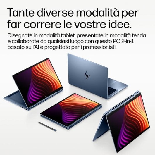 HP EliteBook X Flip G2i Portatile 14" Intel Core Ultra 7 358H 32GB Intel Arc Graphics 1TB SSD Windows 11 Pro convertibile 2-in-1