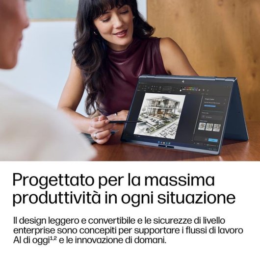 HP EliteBook X Flip G2i Portatile 14" Intel Core Ultra 7 358H 32GB Intel Arc Graphics 1TB SSD Windows 11 Pro convertibile 2-in-1