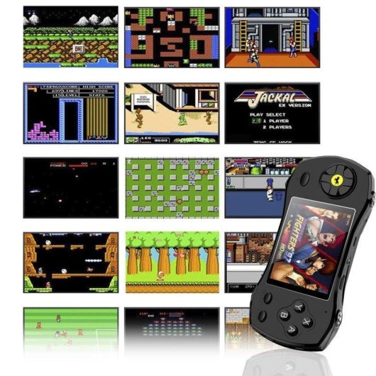 Dam Electronics Retro Tragbar 2.8 Zoll 620 Spiele 8 Bit Bunt