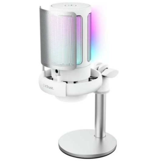 Microphone Trust GXT 238W Auron USB cardioïde avec éclairage RGB et filtre antipop