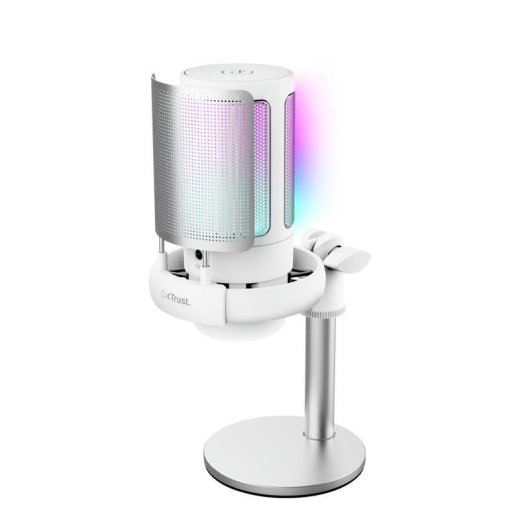 Microphone Trust GXT 238W Auron USB cardioïde avec éclairage RGB et filtre antipop