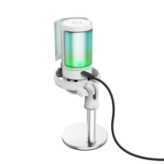 Microphone Trust GXT 238W Auron USB cardioïde avec éclairage RGB et filtre antipop