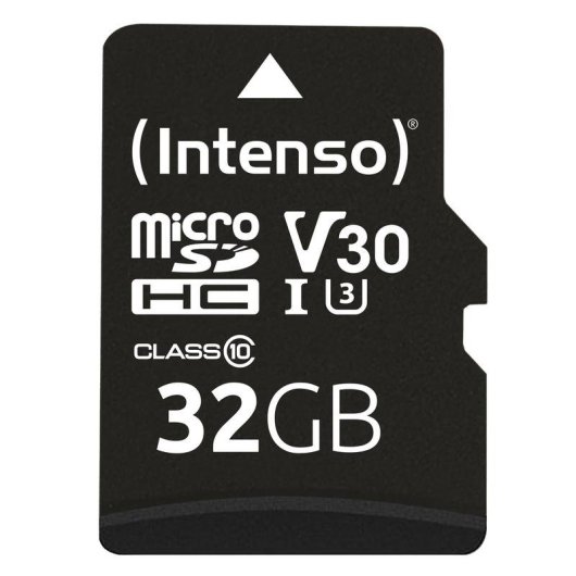 Tarjeta MicroSD Intenso 3433480 32 GB Clase 10 UHS-I V30 100 MB/s