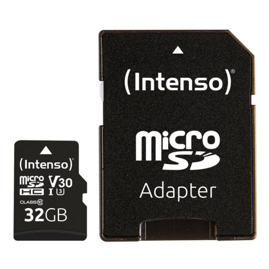 Tarjeta MicroSD Intenso 3433480 32 GB Clase 10 UHS-I V30 100 MB/s
