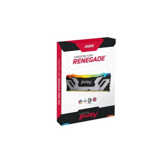 Memoria RAM Kingston FURY Renegade RGB 48GB 2x24GB DDR5 8400MHz CL40 CUDIMM Plata