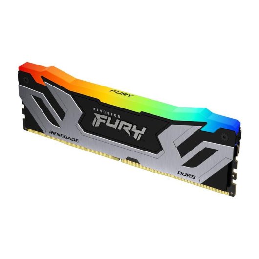 Memoria RAM Kingston FURY Renegade RGB 48GB 2x24GB DDR5 8400MHz CL40 CUDIMM Plata