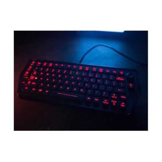 Clavier Gamber-Johnson 7300-0171 Mini filaire USB rétroéclairage rouge