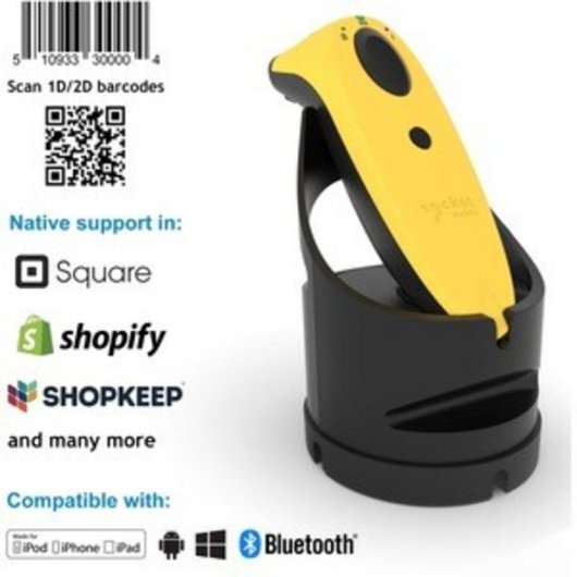 Lector de códigos de barras portátil Socket Mobile S740 1D/2D Bluetooth Amarillo