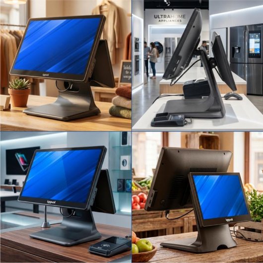 Terminal Punto Venta Dual IGGUAL 15.6" 11.6" N100 8GB 256GB SSD Windows 11 Pro