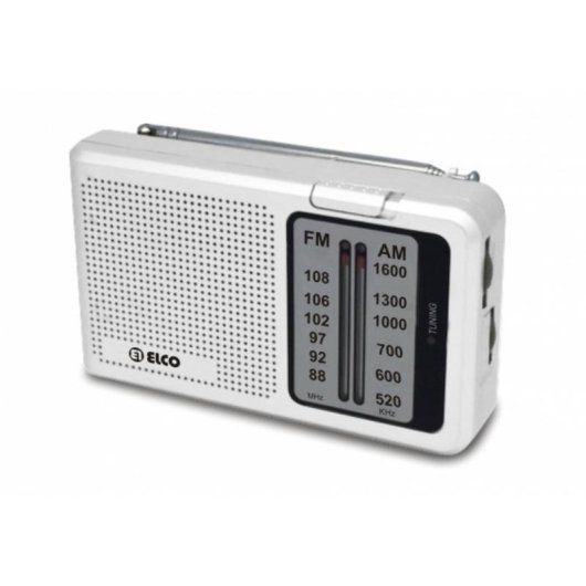 Radio Portátil Elco PD-712 AM/FM Analógica con Antena Telescópica