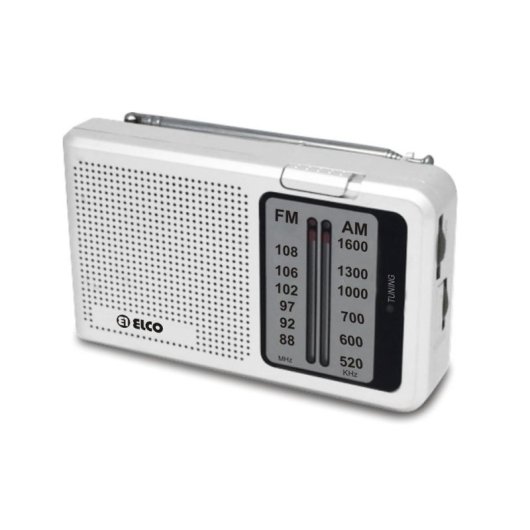 Radio Portátil Elco PD-712 AM/FM Analógica con Antena Telescópica