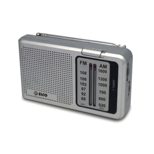 Radio Portátil Elco PD-712 AM/FM Analógica con Antena Telescópica