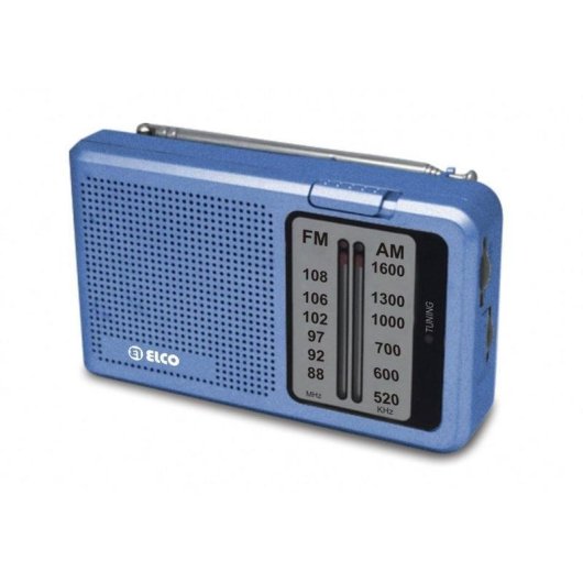 Radio Portátil Elco PD-712 AM/FM Analógica con Antena Telescópica