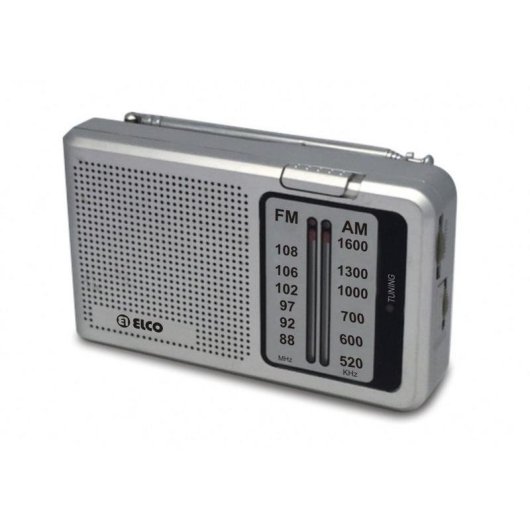 Radio Portátil Elco PD-712 AM/FM Analógica con Antena Telescópica