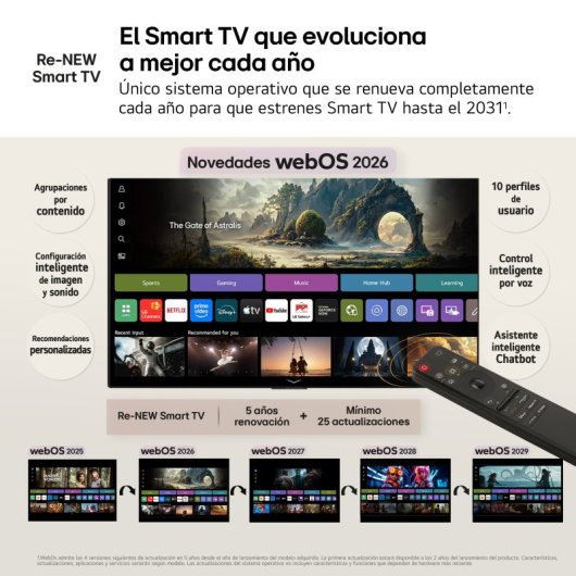 TV LG OLED evo AI OLED42C64LA 42" 4K UltraHD 120Hz Smart TV webOS HDR10 Dolby Vision