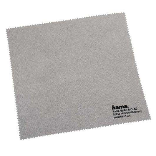 Paño de microfibra Hama Micro para limpieza de ópticas 20x20 cm gris