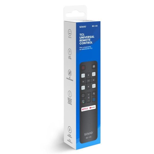 Mando a distancia Savio RC-23 Universal TCL IR Inalámbrico 19 Botones