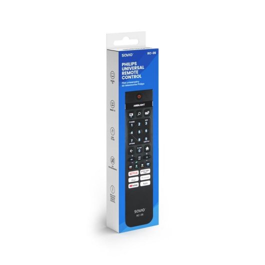 Mando a distancia Savio RC-26 para TV Philips IR inalámbrico