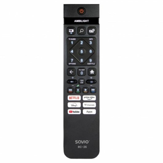 Mando a distancia Savio RC-26 para TV Philips IR inalámbrico