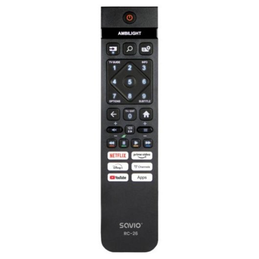 Mando a distancia Savio RC-26 para TV Philips IR inalámbrico
