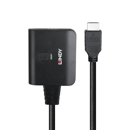 HDMI 4K60 Splitter Lindy 2 Ports Schwarz ABS