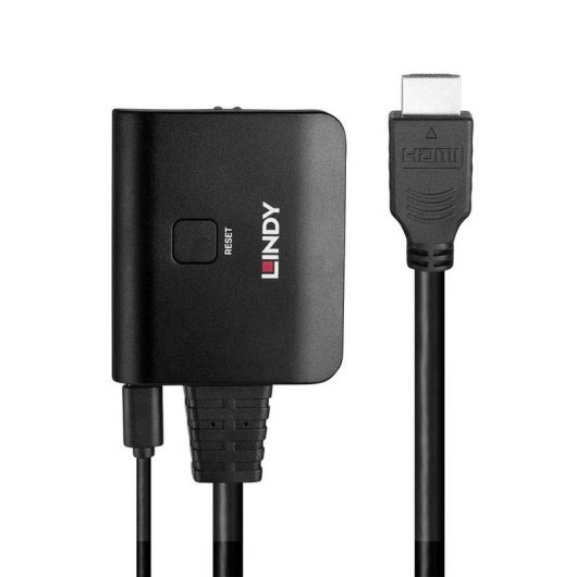 HDMI 4K60 Splitter Lindy 2 Ports Schwarz ABS