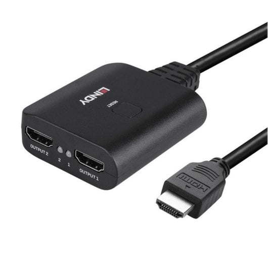 HDMI 4K60 Splitter Lindy 2 Ports Schwarz ABS