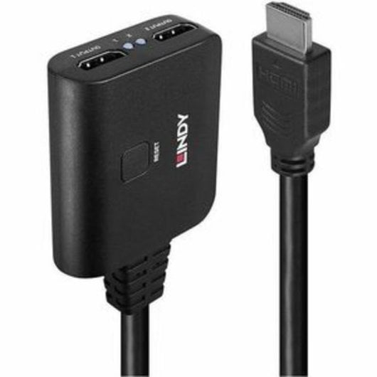 HDMI 4K60 Splitter Lindy 2 Ports Schwarz ABS