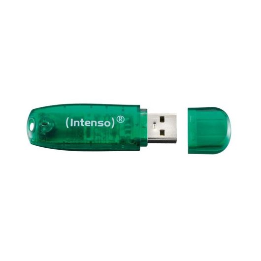 Unidad flash USB Intenso Rainbow Line 8 GB USB 2.0 Verde con tapa