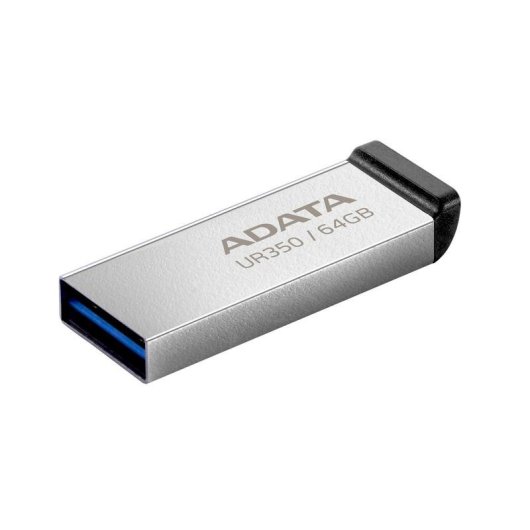 Memoria USB ADATA UR350 64 GB USB 3.2 Gen 1 Metal Negro Capless