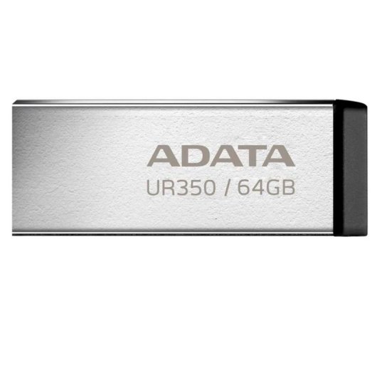 Memoria USB ADATA UR350 64 GB USB 3.2 Gen 1 Metal Negro Capless