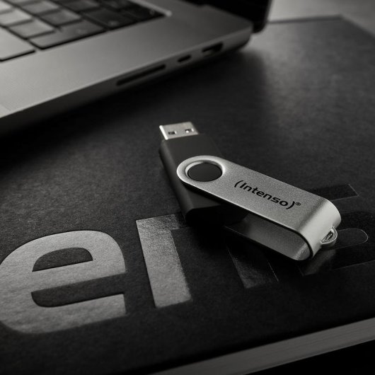 Memoria USB Intenso Office Line 64 GB USB-A 3.2 Gen 1x1 negro-plata