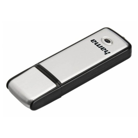 Memoria USB HAMA Fancy 128GB USB 2.0 Negro y Plata con Tapa