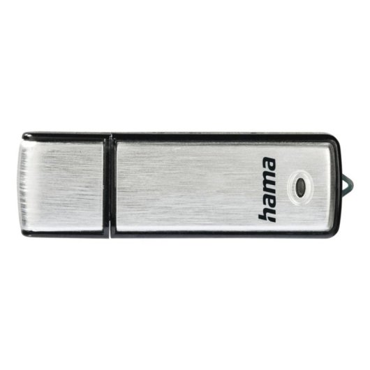 Memoria USB HAMA Fancy 128GB USB 2.0 Negro y Plata con Tapa